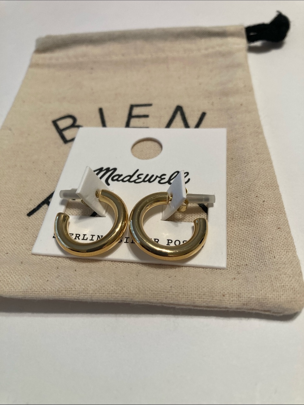 Madewell chunky small hoop earrings